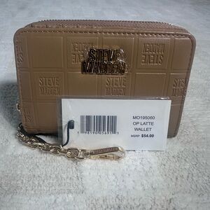 Steve Madden Latte Wallet with Gold Chain